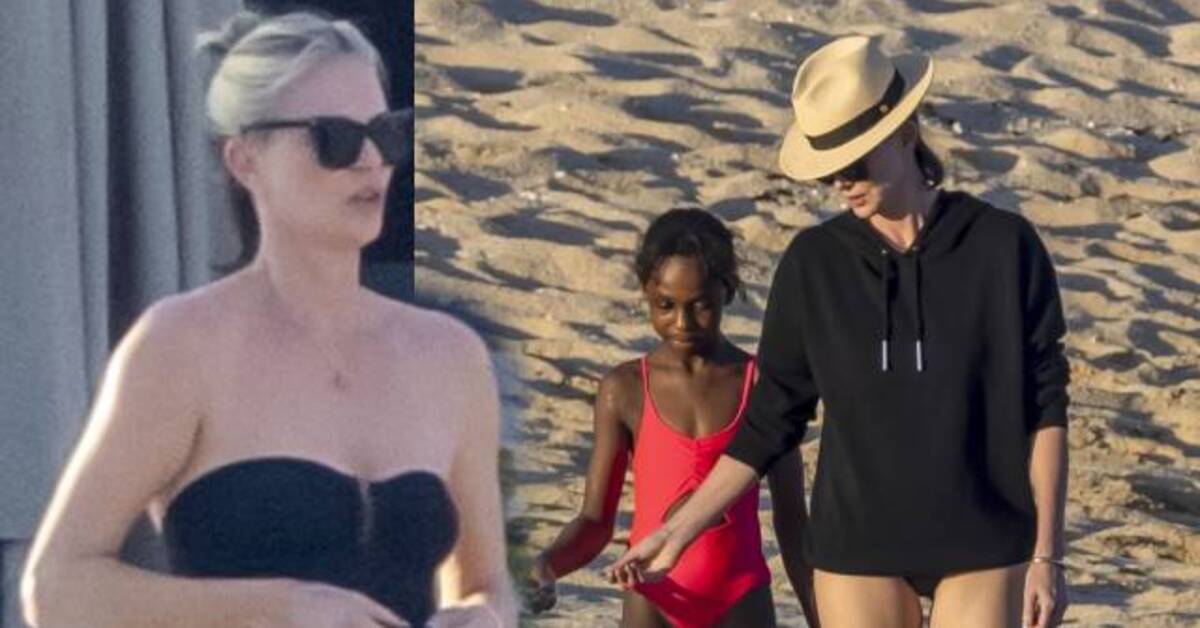 Charlize Theron ailesiyle Meksika tatilinde